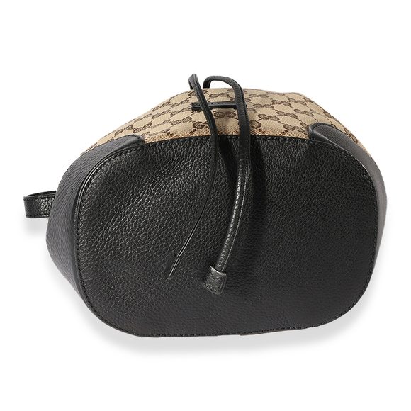 Gucci Brown GG Canvas Drawstring Bucket Bag - Picture 7 of 9